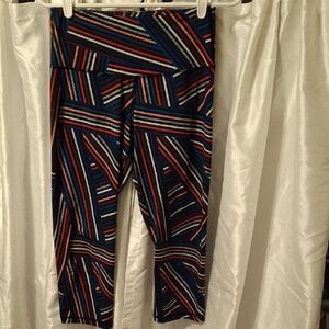Old Navy Active Striped Multicolor Leggings Med 💙💙💙💙